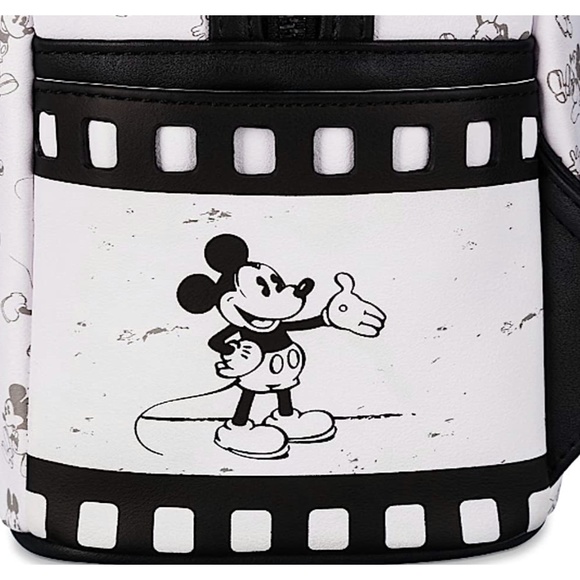2023 Loungefly Disney Parks 100 Mickey Mouse Steamboat Willie Backpack - NEW - Picture 3 of 4